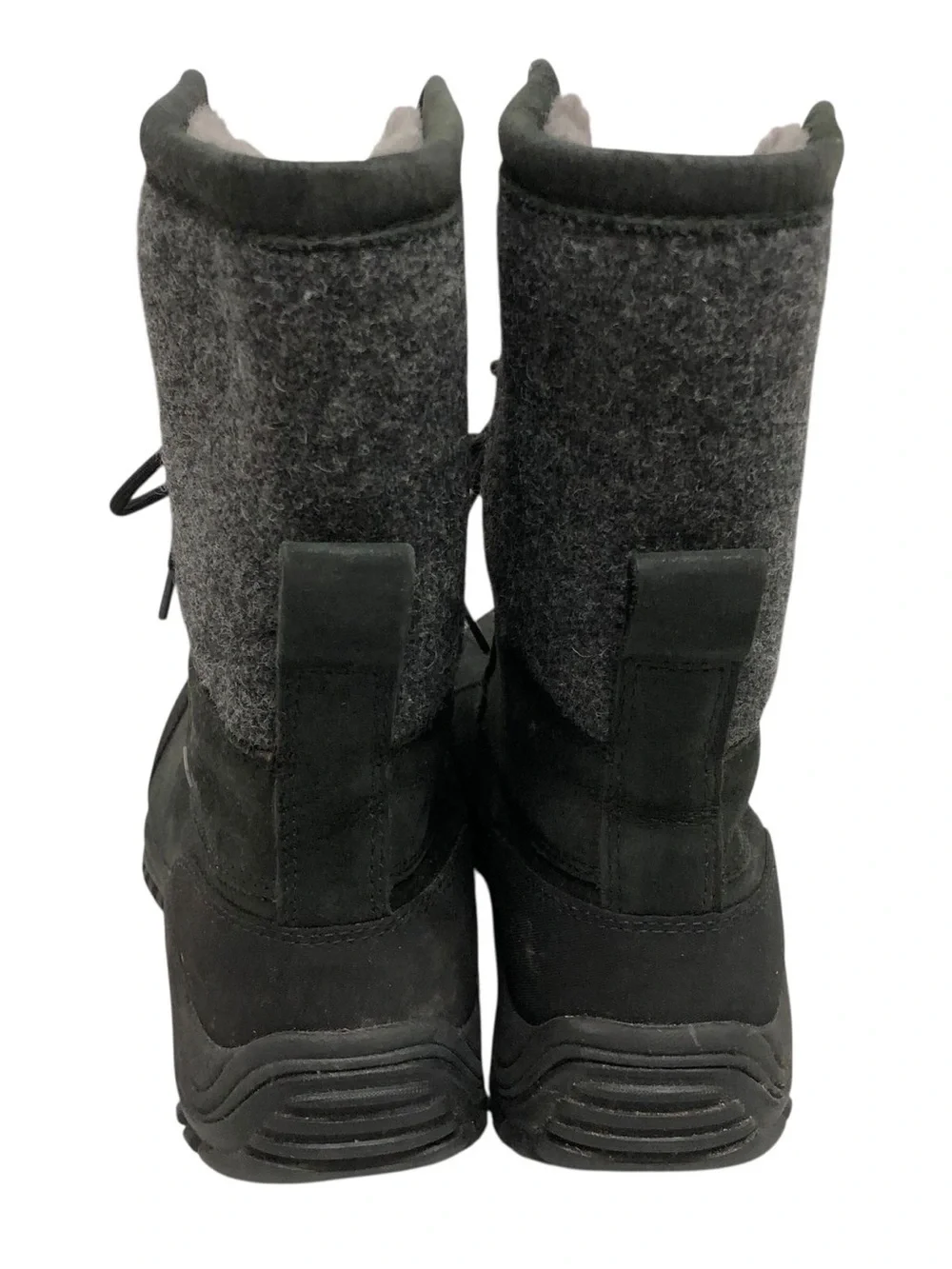 Ugg Women's Adirondack II Wool Black Lace Up Fur Lined Snow Boots Size 9